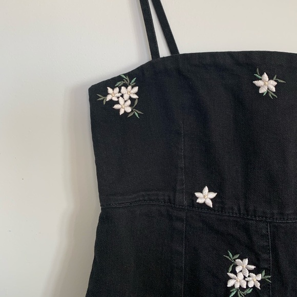 TopShop Embroidered Denim Bodycon Dress - Picture 5 of 8